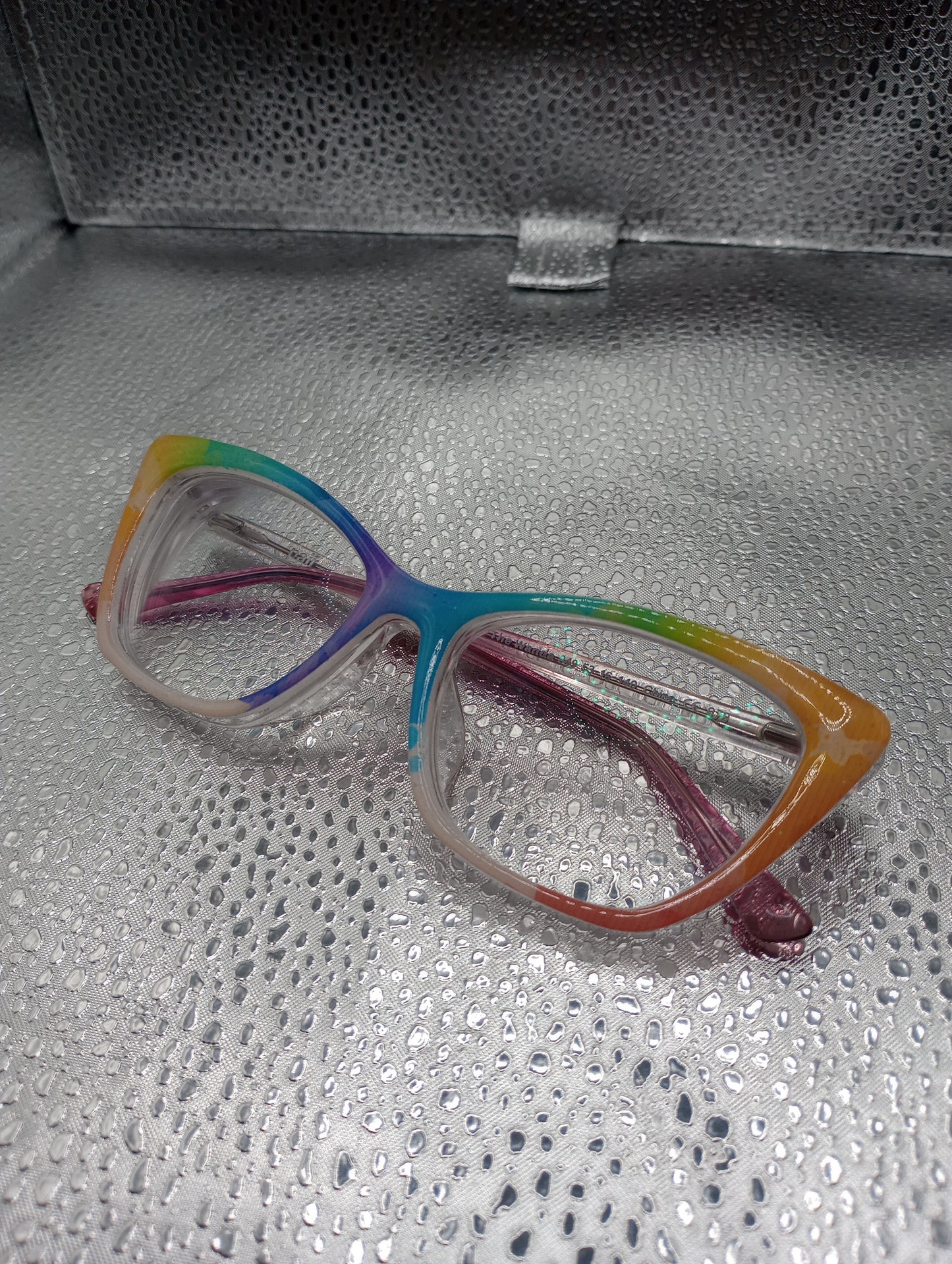 Rainbow watercolor. Can be done in any topper style