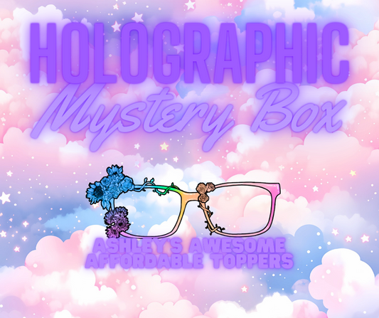 Holographic Mystery box. Make sure to write in your frame in special instructions before checkout