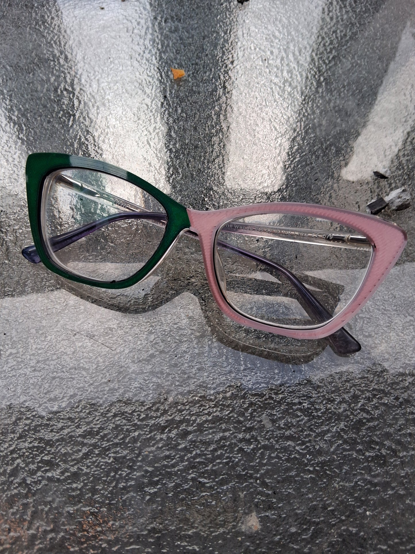 Wicked green and pink split topper. Can be made in any style.