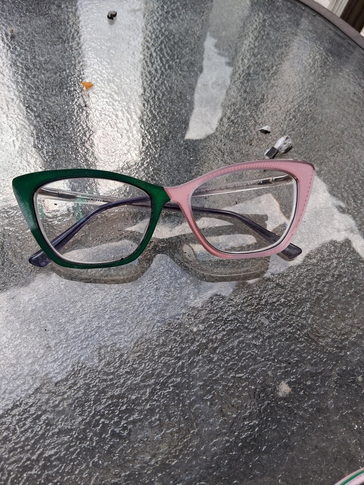 Wicked green and pink split topper. Can be made in any style.